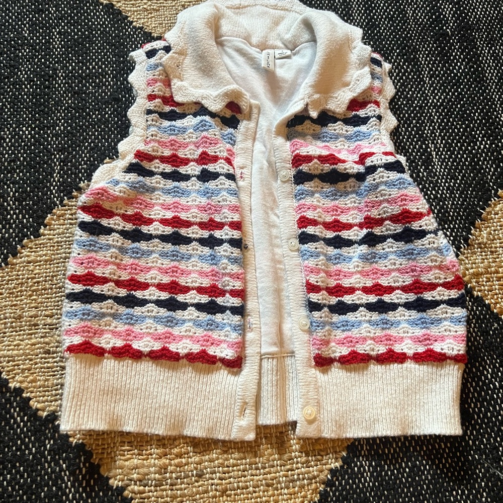 Janie and Jack Multicolor Knit Sweater Vest